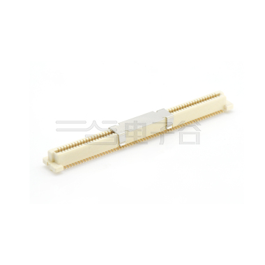 Board to Board 0.8mm 单槽H3.7mm双排带柱母座 120pin 米黄色 镀全金G/F